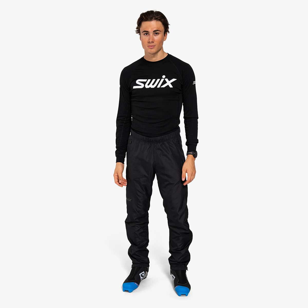 Swix Infinity Hybrid Wind Full Zip Pant Men's in Black